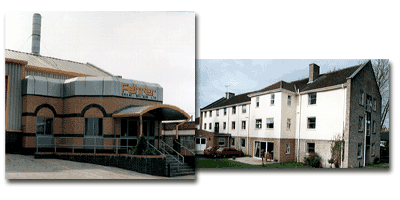 Left: Industrial refurbishment & Right: Nursing and residential home